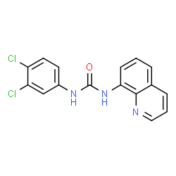 ChemSpider 2D Image | 1-(3,4-Dichlorophenyl)-3-(8-quinolinyl)urea | C16H11Cl2N3O