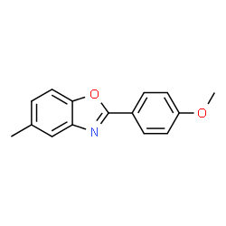 ChemSpider 2D Image | 2-(4-Methoxy-phenyl)-5-methyl-benzooxazole | C15H13NO2