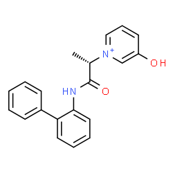 ChemSpider 2D Image | 1-[(2S)-1-(2-Biphenylylamino)-1-oxo-2-propanyl]-3-hydroxypyridinium | C20H19N2O2