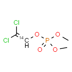 ChemSpider 2D Image | 2,2-Dichloro(1-~14~C)vinyl dimethyl phosphate | C314CH7Cl2O4P