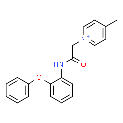 ChemSpider 2D Image | 4-Methyl-1-{2-oxo-2-[(2-phenoxyphenyl)amino]ethyl}pyridinium | C20H19N2O2