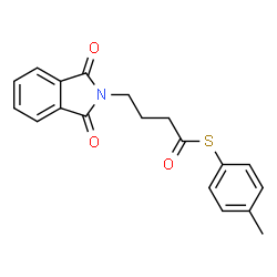 ChemSpider 2D Image | S-(4-Methylphenyl) 4-(1,3-dioxo-1,3-dihydro-2H-isoindol-2-yl)butanethioate | C19H17NO3S