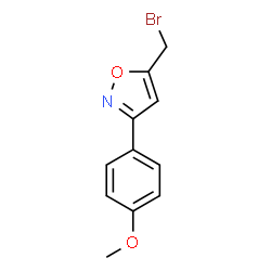 ChemSpider 2D Image | 5-(bromomethyl)-3-(4-methoxyphenyl)isoxazole | C11H10BrNO2