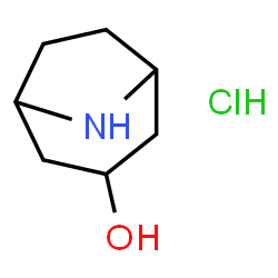 ChemSpider 2D Image | 8-azabicyclo[3.2.1]octan-3-ol hydrochloride | C7H14ClNO