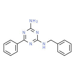 ChemSpider 2D Image | N-Benzyl-6-phenyl-1,3,5-triazine-2,4-diamine | C16H15N5