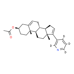 ChemSpider 2D Image | (3alpha,8alpha,9beta,10alpha,13alpha,14beta)-17-[(~2~H_4_)-3-Pyridinyl]androsta-5,16-dien-3-yl acetate | C26H29D4NO2