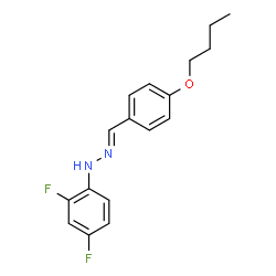 ChemSpider 2D Image | (1E)-1-(4-Butoxybenzylidene)-2-(2,4-difluorophenyl)hydrazine | C17H18F2N2O