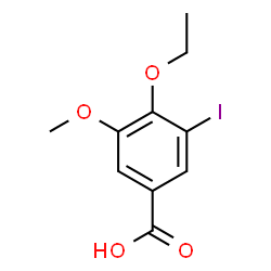 ChemSpider 2D Image | 4-Ethoxy-3-iodo-5-methoxybenzoic acid | C10H11IO4