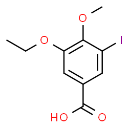 ChemSpider 2D Image | 3-Ethoxy-5-iodo-4-methoxybenzoic acid | C10H11IO4