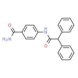 ChemSpider 2D Image | 4-[(Diphenylacetyl)amino]benzamide | C21H18N2O2