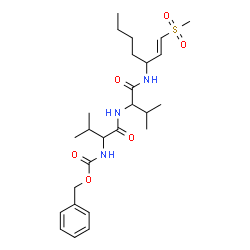ChemSpider 2D Image | N-[(Benzyloxy)carbonyl]valyl-N-[(1E)-1-(methylsulfonyl)-1-hepten-3-yl]valinamide | C26H41N3O6S
