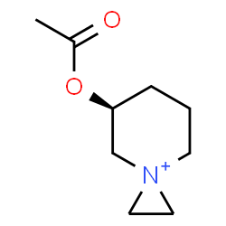 ChemSpider 2D Image | (5S)-5-Acetoxy-3-azoniaspiro[2.5]octane | C9H16NO2