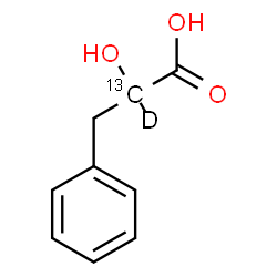ChemSpider 2D Image | 2-deuterio-2-hydroxy-3-phenyl-propanoic acid | C813CH9DO3