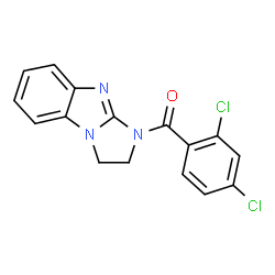 ChemSpider 2D Image | (2,4-Dichlorophenyl)(2,3-dihydro-1H-imidazo[1,2-a]benzimidazol-1-yl)methanone | C16H11Cl2N3O