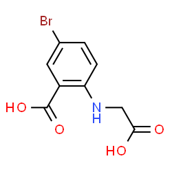 ChemSpider 2D Image | N-(4-bromo-2-carboxyphenyl)glycine | C9H8BrNO4