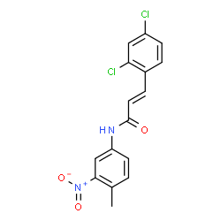 ChemSpider 2D Image | (2E)-3-(2,4-Dichlorophenyl)-N-(4-methyl-3-nitrophenyl)acrylamide | C16H12Cl2N2O3
