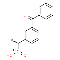 ChemSpider 2D Image | (2R)-2-(3-Benzoylphenyl)(1-~13~C)propanoic acid | C1513CH14O3