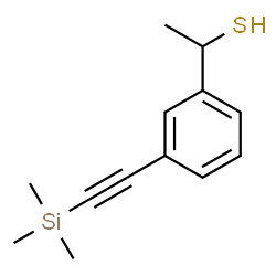 ChemSpider 2D Image | 1-{3-[(Trimethylsilyl)ethynyl]phenyl}ethanethiol | C13H18SSi
