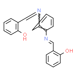 ChemSpider 2D Image | 2-[(E)-({2-[(2-Hydroxybenzylidene)amino]phenyl}imino)methyl]phenol | C20H16N2O2