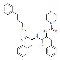 ChemSpider 2D Image | Nalpha-(4-Morpholinylcarbonyl)-N-{(2S)-3-oxo-1-phenyl-4-[(3-phenylpropyl)sulfanyl]-2-butanyl}-L-phenylalaninamide | C33H39N3O4S