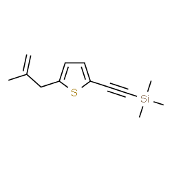 ChemSpider 2D Image | Trimethyl{[5-(2-methyl-2-propen-1-yl)-2-thienyl]ethynyl}silane | C13H18SSi