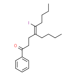 ChemSpider 2D Image | (4Z)-4-Butyl-5-iodo-1-phenyl-4-nonen-1-one | C19H27IO