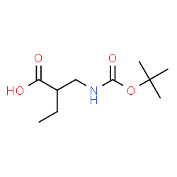 ChemSpider 2D Image | 2-[({[(2-Methyl-2-propanyl)oxy]carbonyl}amino)methyl]butanoic acid | C10H19NO4