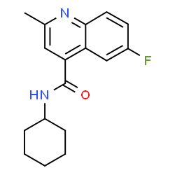 ChemSpider 2D Image | N-Cyclohexyl-6-fluoro-2-methyl-4-quinolinecarboxamide | C17H19FN2O