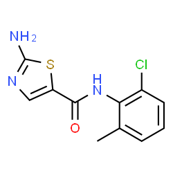 ChemSpider 2D Image | 2-Amino-N-(2-chloro-6-methylphenyl)thiazole-5-carboxamide | C11H10ClN3OS