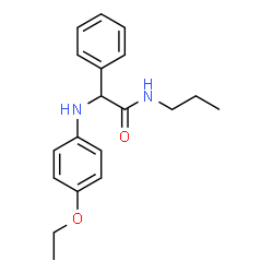 ChemSpider 2D Image | 2-[(4-Ethoxyphenyl)amino]-2-phenyl-N-propylacetamide | C19H24N2O2