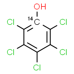 ChemSpider 2D Image | Pentachloro(1-~14~C)phenol | C514CHCl5O