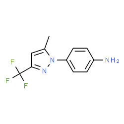 ChemSpider 2D Image | 4-[5-methyl-3-(trifluoromethyl)pyrazol-1-yl]aniline | C11H10F3N3