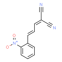 ChemSpider 2D Image | [(2E)-3-(2-Nitrophenyl)-2-propen-1-ylidene]malononitrile | C12H7N3O2