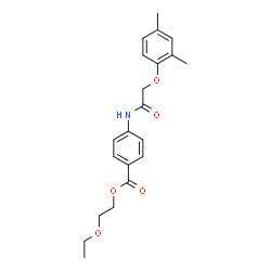ChemSpider 2D Image | 2-Ethoxyethyl 4-{[(2,4-dimethylphenoxy)acetyl]amino}benzoate | C21H25NO5