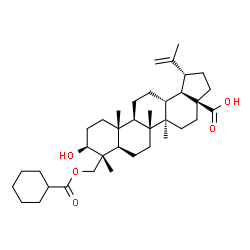 ChemSpider 2D Image | (3beta)-23-[(Cyclohexylcarbonyl)oxy]-3-hydroxylup-20(29)-en-28-oic acid | C37H58O5