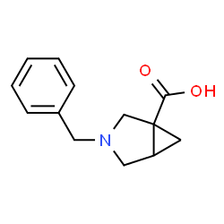 ChemSpider 2D Image | 3-Benzyl-3-azabicyclo[3.1.0]hexane-1-carboxylic acid | C13H15NO2