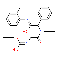 ChemSpider 2D Image | 2-Methyl-2-propanyl {2-[{2-[(2-methylphenyl)amino]-2-oxo-1-phenylethyl}(2-methyl-2-propanyl)amino]-2-oxoethyl}carbamate | C26H35N3O4