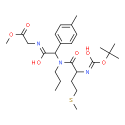 ChemSpider 2D Image | Methyl N-{(4-methylphenyl)[(N-{[(2-methyl-2-propanyl)oxy]carbonyl}methionyl)(propyl)amino]acetyl}glycinate | C25H39N3O6S