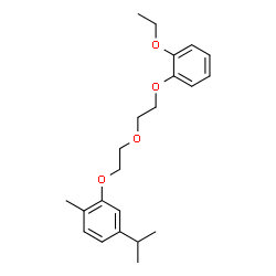ChemSpider 2D Image | 2-{2-[2-(2-Ethoxyphenoxy)ethoxy]ethoxy}-4-isopropyl-1-methylbenzene | C22H30O4