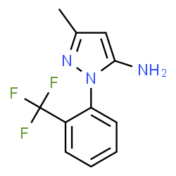 ChemSpider 2D Image | 3-Methyl-1-(2-(trifluoromethyl)phenyl)-1H-pyrazol-5-amine | C11H10F3N3
