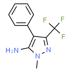 ChemSpider 2D Image | 1-Methyl-4-phenyl-3-(trifluoromethyl)-1H-pyrazol-5-amine | C11H10F3N3