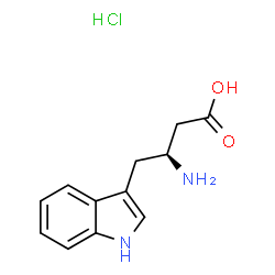 ChemSpider 2D Image | l-beta-homotryptophan hcl | C12H15ClN2O2