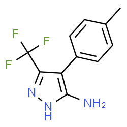 ChemSpider 2D Image | 4-(p-Tolyl)-5-(trifluoromethyl)-1H-pyrazol-3-amine | C11H10F3N3