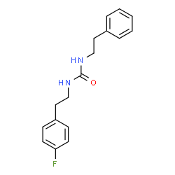 ChemSpider 2D Image | 1-[2-(4-Fluorophenyl)ethyl]-3-(2-phenylethyl)urea | C17H19FN2O