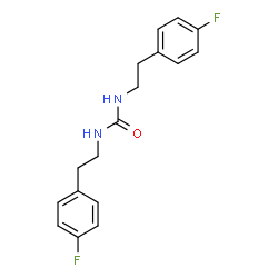 ChemSpider 2D Image | 1,3-Bis[2-(4-fluorophenyl)ethyl]urea | C17H18F2N2O