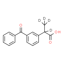ChemSpider 2D Image | 2-(3-Benzoylphenyl)(~2~H_4_)propanoic acid | C16H10D4O3