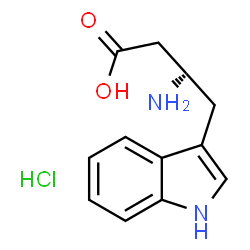 ChemSpider 2D Image | (R)-3-Amino-4-(1H-indol-3-yl)butanoic acid hydrochloride | C12H15ClN2O2