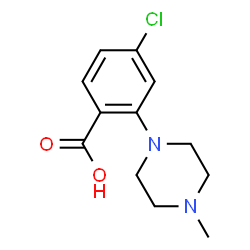 ChemSpider 2D Image | 4-Chloro-2-(4-methyl-1-piperazinyl)benzoic acid | C12H15ClN2O2