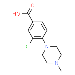 ChemSpider 2D Image | 3-Chloro-4-(4-methyl-1-piperazinyl)benzoic acid | C12H15ClN2O2