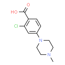 ChemSpider 2D Image | 2-Chloro-4-(4-methyl-1-piperazinyl)benzoic acid | C12H15ClN2O2